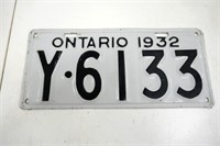 1932 Ontario License Plate