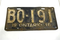 1936 Ontario License Plate