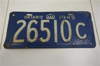 1945 Ontario License Plate