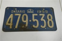 1955 Ontario License Plate