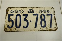 1956 Ontario License Plate