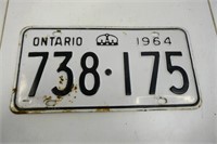 1964 Ontario License Plate
