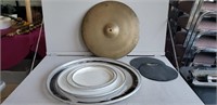 1 - 18" Cymbal, 4 Drum Heads 10", 12", 16", 22"