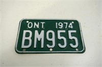 1974 Motorcycle Plate