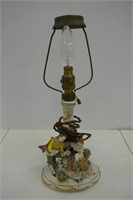 Victorian Porcelain Lamp 13 1/2"T