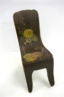 Antique Carved Wood Toy Chair