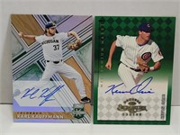Pair of Numbered Auto Cards Baseball