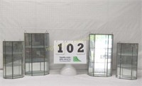 (4) Hanging Glass Display Cabinets -