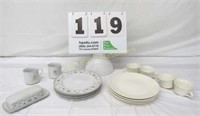 Misc. Dishes - (8) Dinner Plates, (6) Cups