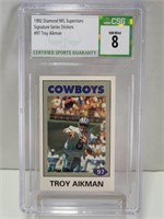 1992 Diamond NFL Sticker Troy Aikman NM-MT 8