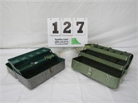 (2) Metal Tackle Boxes