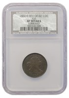 EF Details 1802/0 Half Cent Rarity