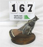 Ducks Unlimited Wood Carved Grouse,