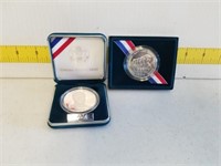 2pc 1994 & 1998 Unc & Proof Silver Dollars From