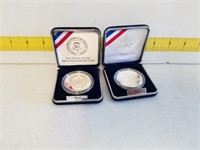 2pc Us Mint Proof Silver Dollars - Both Us