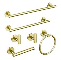 4 - Piece Bathroom Hardware Set Polished Brass