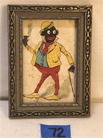 Vintage Black Americana Framed Advertising Cutout