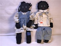 Vintage Black Americana Wooden/Bean Bag Dolls