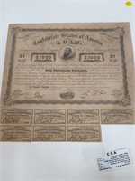 Confederate State of America Loan Framed