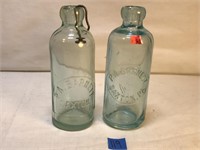 2 Antique P.A Barnett, Saxton, PA Soda Bottles