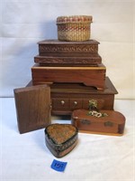Lot of Vintage Jewelry Boxes/Chests