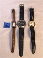3 Fossil Wrist Watches
