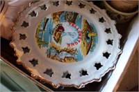 Chinese Checkerboard, plates, Souviner Plates