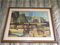 VTG Clarence Attridge Painting - Monument Valley