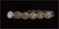 Silver Nederlanden Coin Bracelet