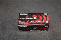 Federal 5.7 x 28 mm, 40 grain, 50 rds.
