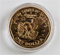 USA 24kt Gold Plated One Dollar Coin