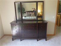 Handcrafted Eastpoint Long Dresser with Mirror