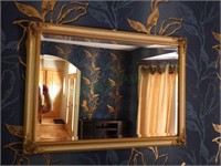 Large Wall Mirror with a Golden Frame