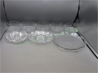 Set of Five Arcoroc Cut Crystal Bowls + More
