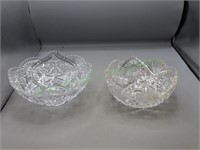 Pair of Cut Crystal/Glass Bowls