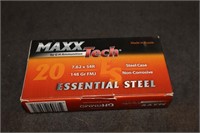 Maxx Tech 7.62 x 54R, 148 grain, FMJ, 20 rds