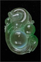 Chinese Two Jadeite Carved Pendant