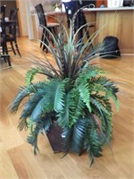 Potted Faux Fern in Tall Square Pot