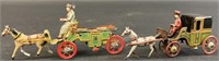 TWO HORSE DRAWN CARRIAGE PENNY TOYS