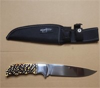 OZARK MOUNTAIN FIXED BLADE KNIFE WITH SHEATH