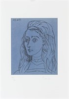 Spanish Cubist Linocut 35/100 Signed Picasso