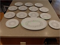Raymond Loewy - 12 Salad Plates and Serving Tray