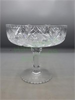 Beautiful Cut Crystal Patterned Compote