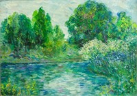 French Oil on Canvas Signed Monet