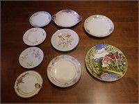 Set of 9 Decor Plates - Bavaria, Japan, Germany