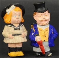 TWO GERMAN FIGURE CANDY CONTAINERS