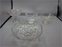 Four Bowls in Glass/Crystal
