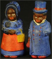 TWO WELL DRESSED PEOPLE CANDY CONTAINERS