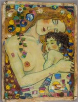 Austrian Oil on Canvas Signed Gustav Klimt