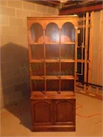 Tall Wooden Vintage Display Cabinet